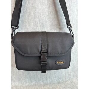 Kodak Camera Bag Unisex OS Black Excellent Padded Nylon Shoulder Strap Buckle